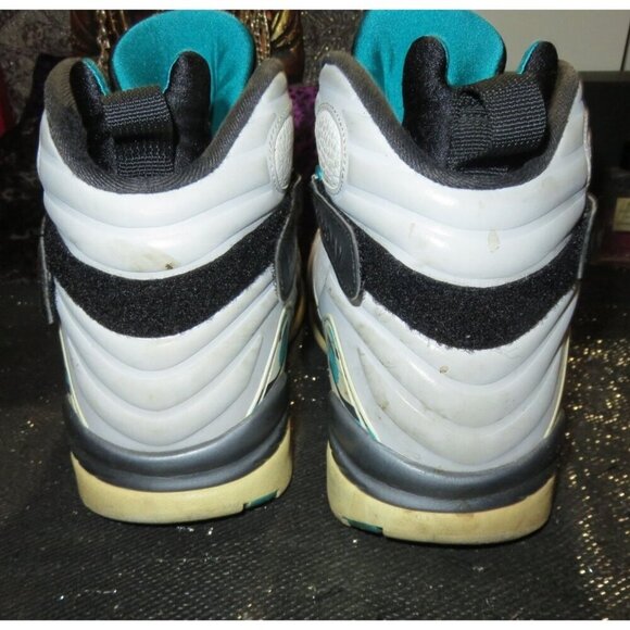 Nike Air Jordan 8 Retro South Beach Leather Kicks Men's 11 Sneakers 3044381-113 - Picture 4 of 10